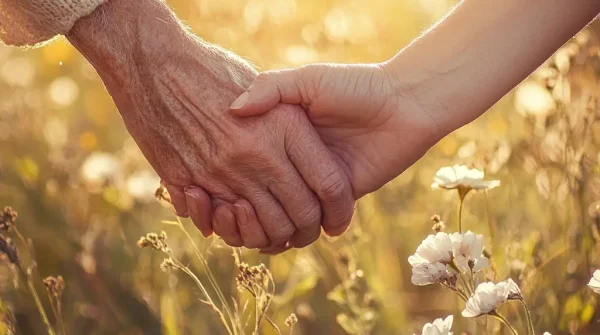 idoso-maos dadas-pessoa jovem